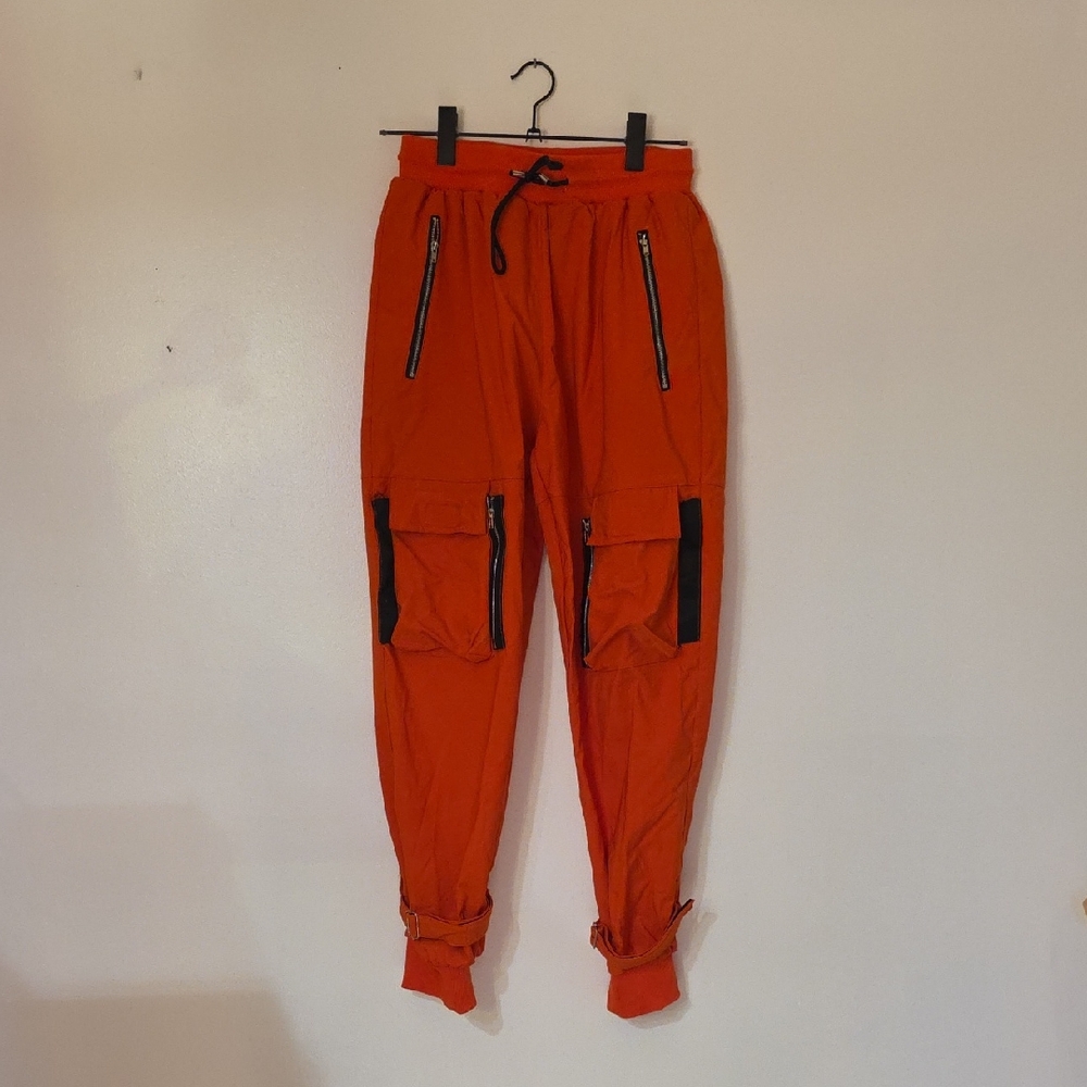 Unisex Orange Cargo Pants
